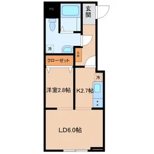 メリディアン多賀城南宮 壱番館【1階】の間取り