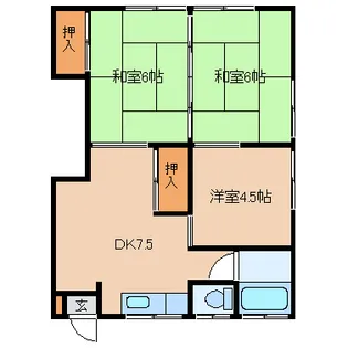 コーポ五番館【1階】の間取り