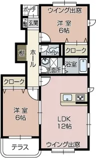 ウィンクルム・ヒルA【1階】の間取り