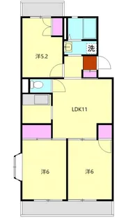 グレイスコート【5階】の間取り