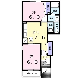 クラール レジデンス【1階】の間取り