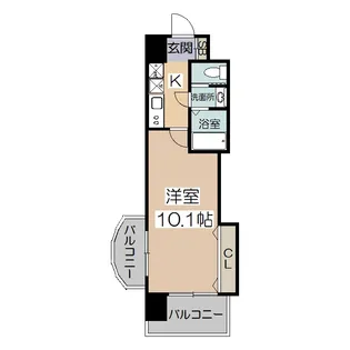 Luxe天王寺【5階】の間取り