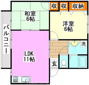 サンクス8【2階】の間取り