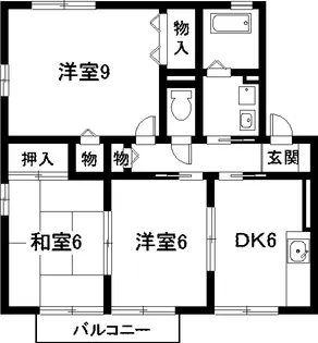 オレンジハウス 南館【2階】の間取り