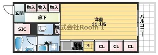 リビオライズID大手前西【9階】の間取り