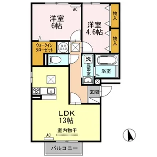 エミネンス A201【2階】の間取り