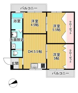 中園NSマンション【1階】の間取り