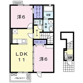 ラピス アジュール【2階】の間取り