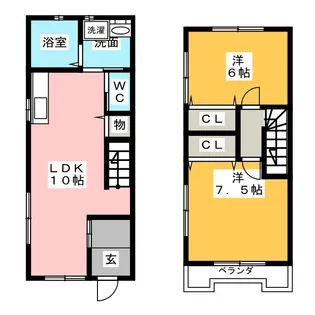 愛知県名古屋市中川区八家町2【一戸建】の間取り