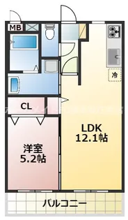 熊本県熊本市南区出仲間6【マンション】の間取り