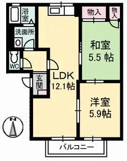エントピア西原 A棟【2階】の間取り