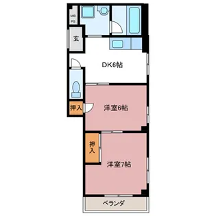 豊中第3共立マンション【2階】の間取り