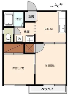 南ヶ丘ハイツ2【2階】の間取り
