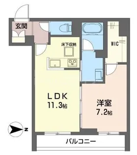 アイリスタ南柏【1階】の間取り