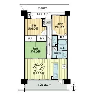 サーパス市駅南【3階】の間取り