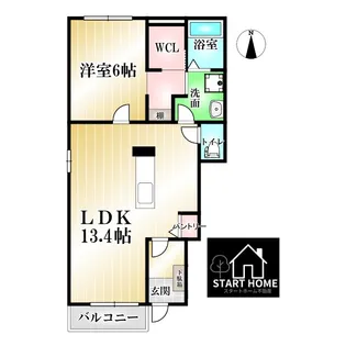 クラール名東イーストB【1階】の間取り