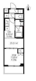 ハーモニーレジデンス蒲田アートヴィラ【2階】の間取り