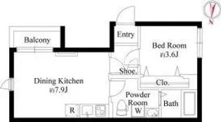 オークプレイス学芸大学【2階】の間取り
