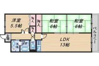 カーサ緑地【5階】の間取り