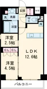 ラティエラ中野新井【4階】の間取り