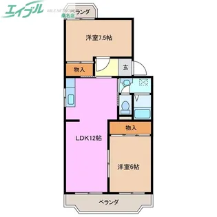 WEST PALACE【2階】の間取り