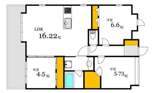 ノーブル千田公園【3階】の間取り