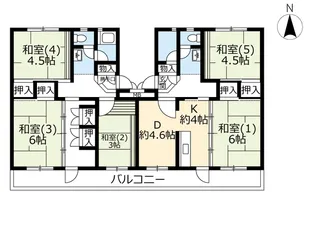 UR成田ニュータウン加良部一丁目【4階】の間取り