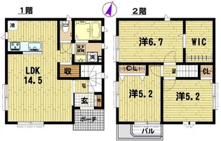 神奈川県横浜市港北区大倉山5【一戸建】の間取り