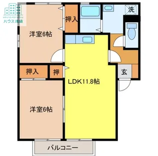 サンライズヒル福田 E棟【1階】の間取り