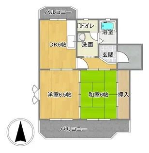 KDハイツII【1階】の間取り