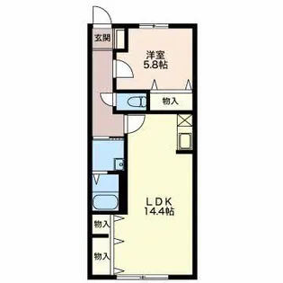 ヴィヴレ平井 B【2階】の間取り