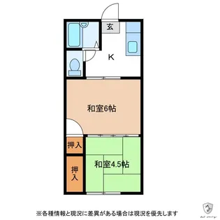 双葉アパート【2階】の間取り