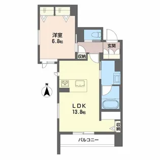 ブリリア長町【1階】の間取り