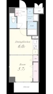 リバーサイドプレーヌ【5階】の間取り