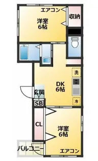 東京都新宿区早稲田鶴巻町【マンション】の間取り