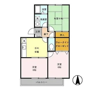 ベルディ大宮【3階】の間取り