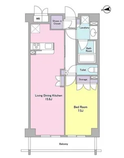 東京都渋谷区恵比寿西1【マンション】の間取り