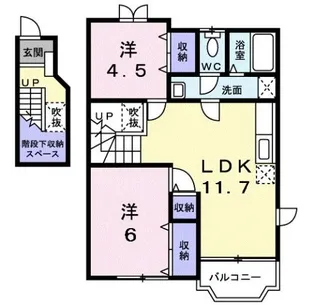 神奈川県南足柄市沼田【アパート】の間取り