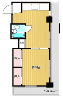 1DKの間取り画像