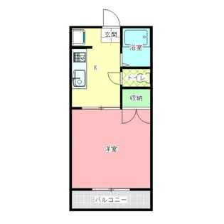 レインボーハイツ【1階】の間取り