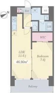 東京都立川市錦町1【マンション】の間取り