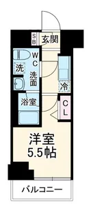 1Kの間取り画像