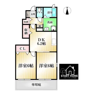 2DKの間取り画像