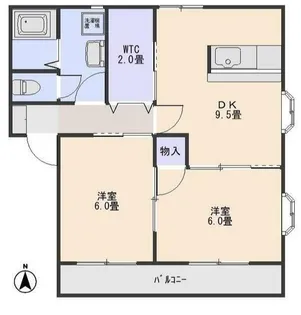 ヴィラージュF【2階】の間取り