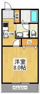 1Kの間取り画像
