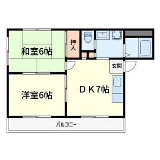 中本ハイツ【1階】の間取り