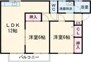 サンシャイン三池【2階】の間取り
