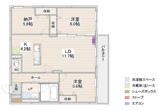仮)北1条東13丁目新築MS【5階】の間取り