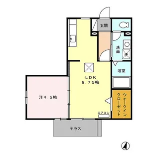 カーサエリカ【1階】の間取り