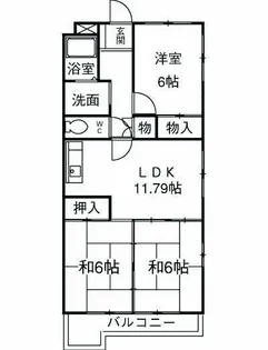 アネックス神宮寺北【1階】の間取り